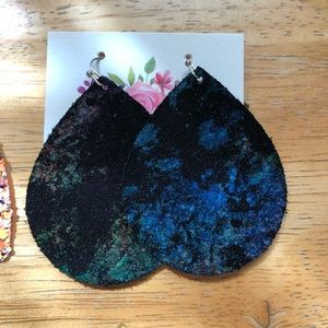 New! Boutique handmade leather earrings
